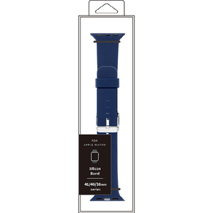 藤本電業 Apple Watch 41mm/40mm/38mm用シリコンバンド ネイビーブルー WAB-12NB40-イメージ1