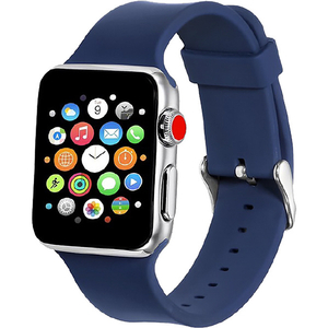 藤本電業 Apple Watch 41mm/40mm/38mm用シリコンバンド ネイビーブルー WAB-12NB40-イメージ2