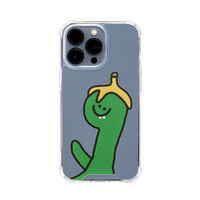 168cm iPhone 13 Pro用ハイブリッドクリアケース Green Olly with バナナ 168263I13P