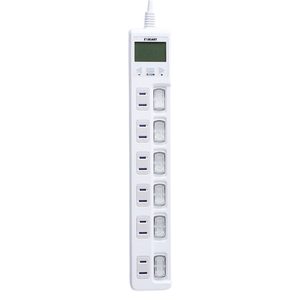 EXHEART 賢く節電 ワットメーター付タップ 6個口(2m) ETA-NWM620-W-イメージ1