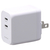 グリーンハウス USB-AC充電器 TYPE C 2ポート 45W GREENHOUSE ホワイト GH-ACU2PF-WH-イメージ1