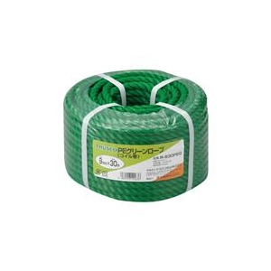 トラスコ中山 TRUSCO　PEグリーンロープ　3つ打　線径9mmX長さ30m R-930PEG-イメージ1