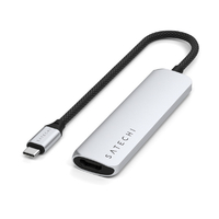 SATECHI 4-in-1 USB-C Slim Multiport Adapter 4K (Silver) PST-P4SS