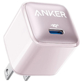 Anker 充電器 (20W) ピンク A2637N56