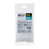 エルパ 結束バンド(100mm・100本入) ホワイト KBF-S100100(WH)