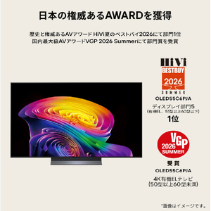 LGエレクトロニクス 55V型4Kチューナー内蔵4K対応有機ELテレビ OLED55C6PJA-イメージ2