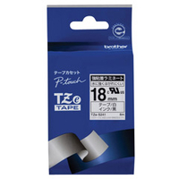 ブラザー 強粘着ラミネートテープ(黒文字/白/18mm幅) TZE-S241