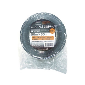 トラスコ中山 TRUSCO スーパーアルミ箔粘着テープ ツヤなし 幅50mm×長さ50m 50500.167.2N／10mm FC326GN-3565645-イメージ2