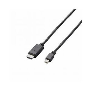 エレコム MiniDisplayPort-HDMI変換ケーブル AD-MDPHDMI10BK-イメージ1