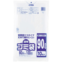 ワタナベ 透明ゴミ袋(再生原料タイプ)９０Ｌ (１０枚入) ワタナベ 透明ゴミ袋 U-90