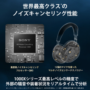 SONY ワイヤレスノイズキャンセリングステレオヘッドセット プラチナシルバー WH-1000XM6 S-イメージ5