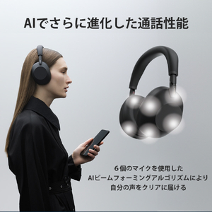 SONY ワイヤレスノイズキャンセリングステレオヘッドセット プラチナシルバー WH-1000XM6 S-イメージ7