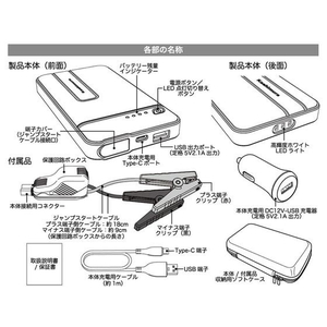 カシムラ ジャンプスターター 4000mAh FCS2041-KD237-イメージ8