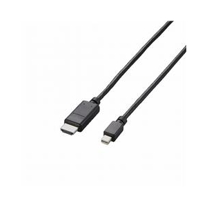 エレコム MiniDisplayPort-HDMI変換ケーブル AD-MDPHDMI20BK-イメージ1