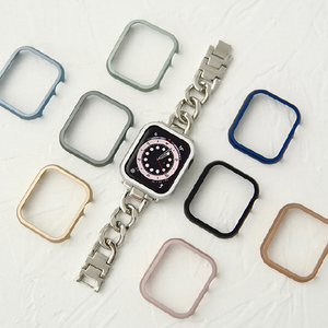 GAACAL Apple Watch Series 4-6/SE1-2 [40mm]用メタリックフレーム シルバー W00114S2-イメージ4