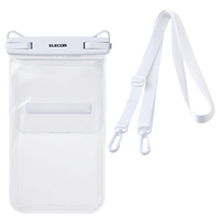 エレコム スマートフォン用防水ケース IPX8 2ポケットタイプ ホワイト P-WPS2P05WH