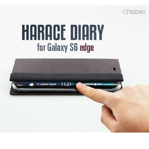 Chabel Galaxy S6 Edge用ケース Harace Diary ワイン CB3266GS6E-イメージ5