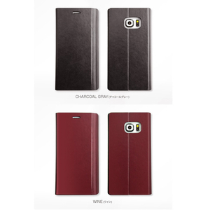 Chabel Galaxy S6 Edge用ケース Harace Diary ワイン CB3266GS6E-イメージ9
