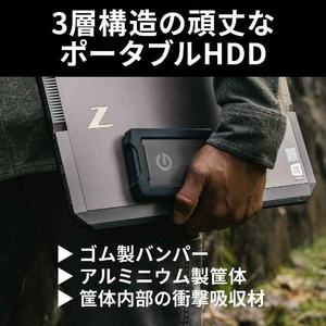 WESTERN DIGITAL USB 3．2 Gen 1対応ポータブルハードディスク(4TB) SDPH81G-004T-GBA1D-イメージ5