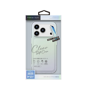 PGA iPhone 17 Pro用クリアソフト PG-25BTP02AR-イメージ1