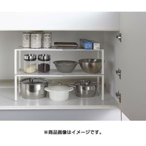 山崎実業 プレート 伸縮収納棚 ホワイト FCE644L-3829-イメージ5