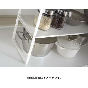 山崎実業 プレート 伸縮収納棚 ホワイト FCE644L-3829-イメージ6