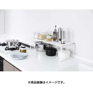 山崎実業 プレート 伸縮収納棚 ホワイト FCE644L-3829-イメージ7