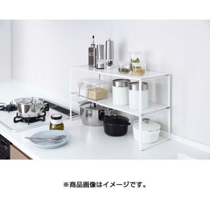 山崎実業 プレート 伸縮収納棚 ホワイト FCE644L-3829-イメージ8