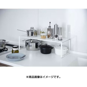 山崎実業 プレート 伸縮収納棚 ホワイト FCE644L-3829-イメージ9