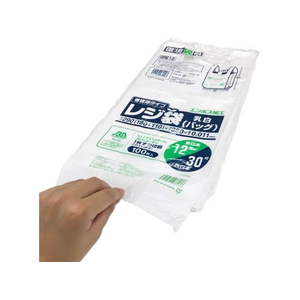 ジャパックス 省資源レジ袋 東12号・西30号 乳白100枚 FCE075U-GRE12-イメージ3