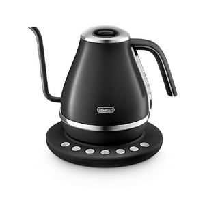 デロンギ アイコナ 温度設定機能付き 電気カフェケトル(1．0L) グラファイトブラック KBOE1260J-GY-イメージ1