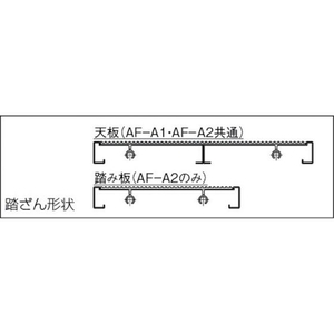 トラスコ中山 作業用踏台 アルミ製 アジャスター付 高さ0.45m 2段 FC158HA-5102464-イメージ2