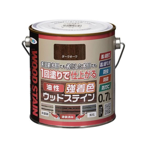 アサヒペン 油性強着色ウッドステイン 0.7L ダークオーク FC992NU-イメージ1