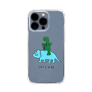 168cm iPhone 13 Pro用ハイブリッドクリアケース Let's play 168267I13P-イメージ1