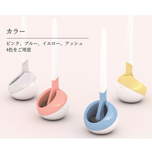 日本クリンテック クォーターノート トイレブラシ ケース付き ポップスピンク FCG072Y-イメージ3