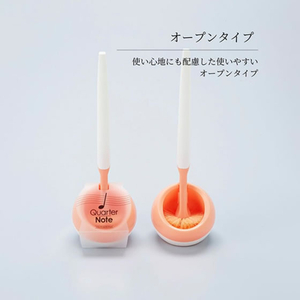 日本クリンテック クォーターノート トイレブラシ ケース付き ポップスピンク FCG072Y-イメージ5