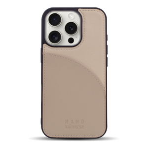 エム・ディー・シー iPhone 16 Pro用カードポケット付き背面ケース バイカラー/ベージュ MD-75547-3-イメージ1