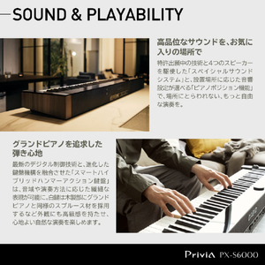 カシオ 電子ピアノ Privia ブラック PX-S6000BK-イメージ7