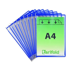 ｔａｒｉｆｏｌｄ 掲示ファイルスタンド用ポケット A4×10枚 ブルー FC560KC-1951753-イメージ3