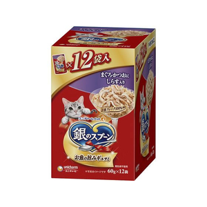 ユニ・チャーム 銀のスプーン パウチ まぐろ・かつおにしらす入り 60g×12個 FCF582N-イメージ1