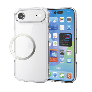 エレコム iPhone Air用ハイブリッドケース メタルステッカー付 クリア PM-A25BHVCKCR-イメージ3