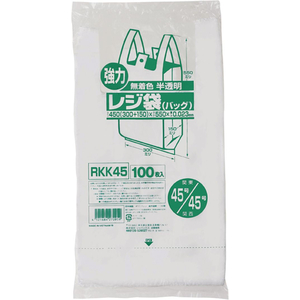 ジャパックス 業務用レジ袋 東45号・西45号 半透明 100枚 FCE077U-RKK45-イメージ2