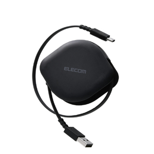 エレコム 巻き取りケーブル(USB-A - USB Type-C(TM)/USB2．0/15W) ブラック MPA-ACRLR09BK-イメージ1