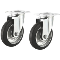 サンワサプライ 汎用キャスター 125mm径 車幅38mm ゴム フリー 2個 FCB816H-CST-125ER-FRE2