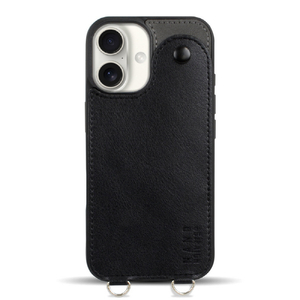 エム・ディー・シー iPhone 16用nano universe [ストラップ付き背面ケース/バイカラー] ブラック MD-75548-1-イメージ1