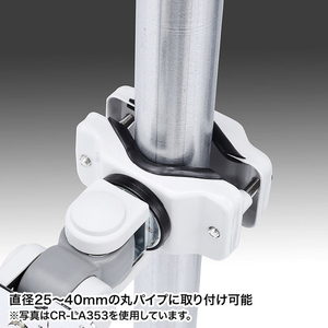 サンワサプライ 高耐荷重支柱取付けモニターアーム ブラック CR-LA357-イメージ3