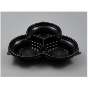 パックスタイル 惣菜容器 トリオカップ 本体 黒 50個 FC095SH-00534552-イメージ1