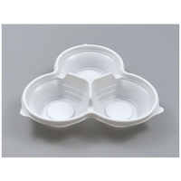 パックスタイル 惣菜容器 トリオカップ 本体 白 50個 FC096SH-00534553