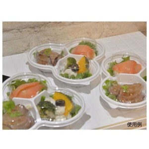 パックスタイル 惣菜容器 トリオカップ 本体 白 50個 FC096SH-00534553-イメージ10