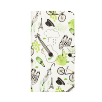 Happymori iPhone XS/X用手帳型ケース French Cafe Diary グリーン HM10270I8